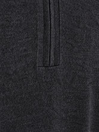 Olymp Half Zip Trui Wol Antraciet