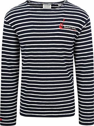 Scotch and Soda Pullover Bandana Dunkelblau Gestreift