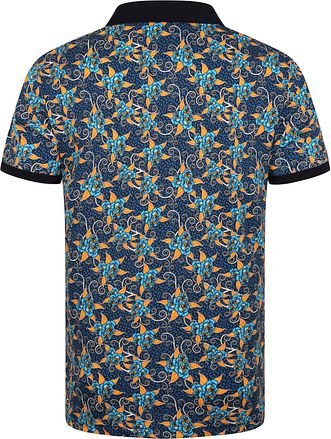 Suitable Polo Floral Dark Blue