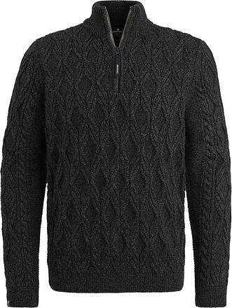 Vanguard Tröja Half Zip Heavy Knit Svart