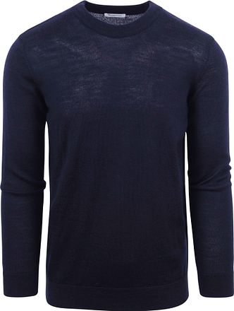 KnowledgeCotton Apparel Tröja i ull Marinblå