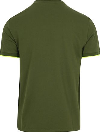 Sun68 Pikétröja Fluo Stripe Armégrön