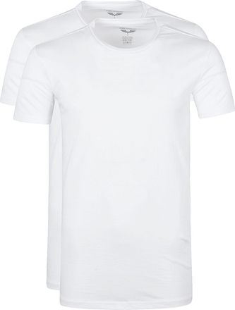 PME Legend Basic T-skjorte 2-pakning Rund hals Hvit