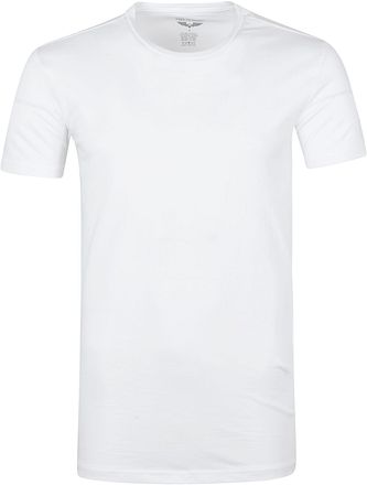 PME Legend Basic T-skjorte 2-pakning Rund hals Hvit