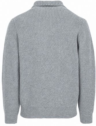 Steppin' Out Button Cardigan Grey lambswool