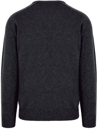 William Lockie V-Neck Lambswool Charcoal Grey