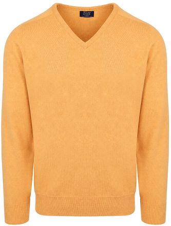 William Lockie V-Neck Lambswool Harvest Gold