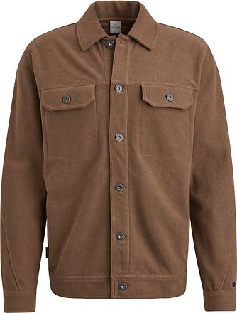Cast Iron Overshirt Twill Jersey Brown