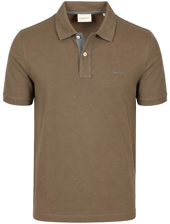 Gant Contrast Piqué Poloshirt Faded Taupe