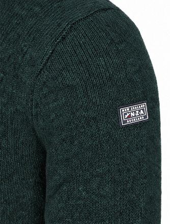 NZA Pullover Dobson Wollmischung Dunkelgrün
