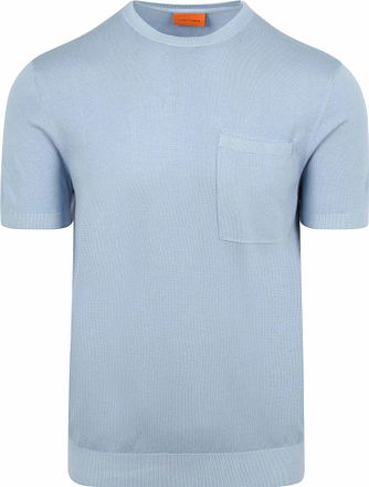 Suitable Strikket-shirt Lomme Kompakt Lyseblå