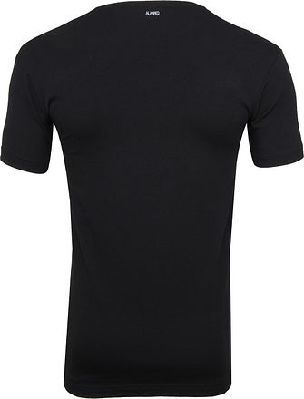 Alan Red T-skjorte NOV V-hals Stretch Svart 2-pakning