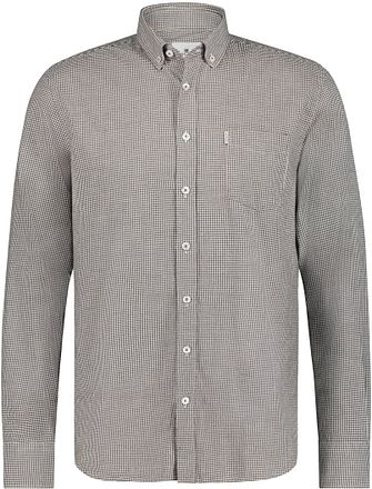 State of Art uldskjorte med pied de poule-mønster, grøn