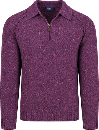 Suitable Polo Zip Pull Tweed Lila