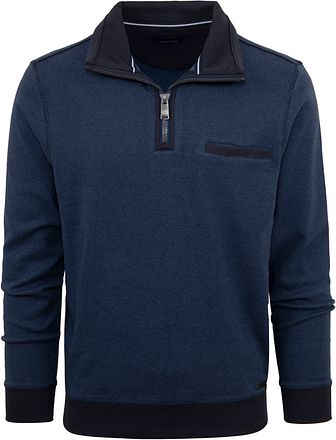 CASAMODA Pull Demi-Zip Bleu