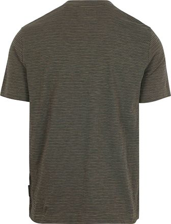 Marc O'Polo T-shirt Slub Stripes Dark Green
