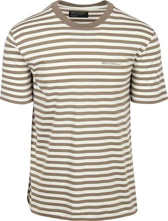Marc O'Polo T-Shirt Stripes Khaki
