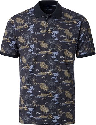 CASAMODA Polo imprimé bleu marine