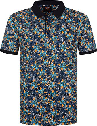 Suitable Polo Floral Dark Blue