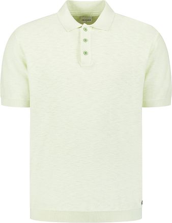 No Excess Knitted Slub Polo Shirt Green