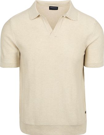 Suitable Knitted Polo Shirt Riva Harring Ecru