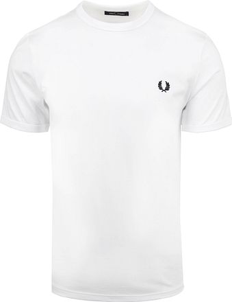 Fred Perry Ringer T-skjorte Hvit
