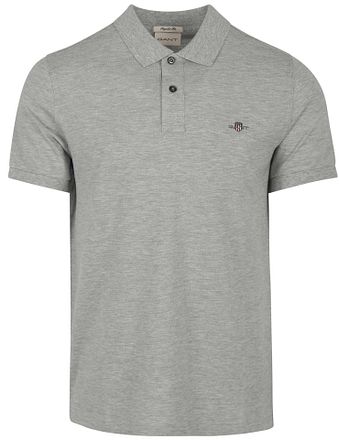 GANT Shield piqué-poloshirt grå