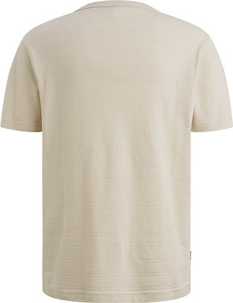 PME Legend T-Shirt Jacquard Stripe Ecru