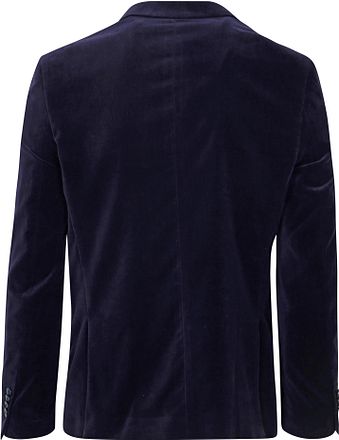 Suitable Smoking Blazer Velvet Marine
