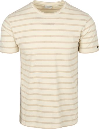 No-Excess T-skjorte med rund hals og jacquard-striper