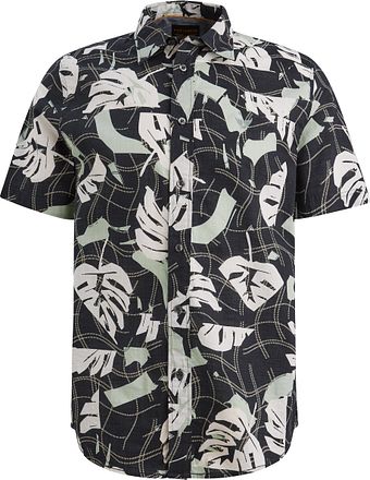 PME Legend Short Sleeve Overhemd Print Carbon