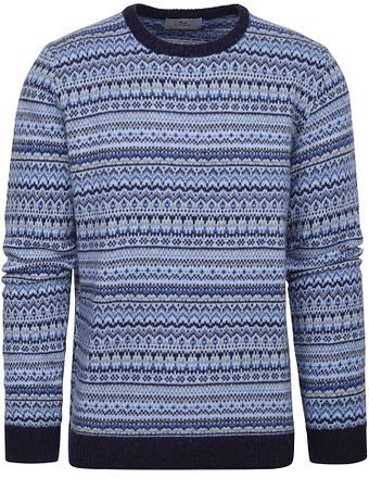 Suitable Prestige Fair Isle Pullover Blue