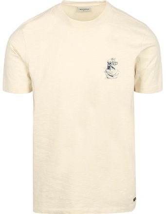 No-Excess T-shirt Slub Placed Prints Kräm