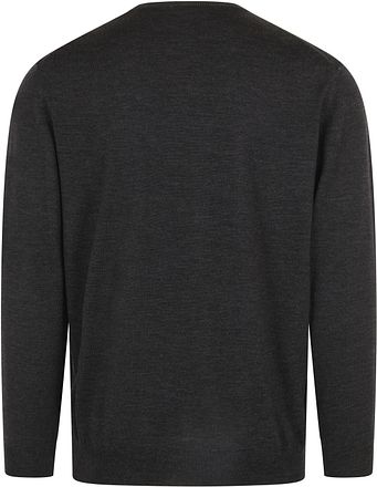 Olymp Pullover O-Neck Wool Dark Grey