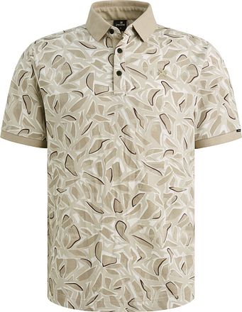 Vanguard Poloskjorte Piqué Print Beige