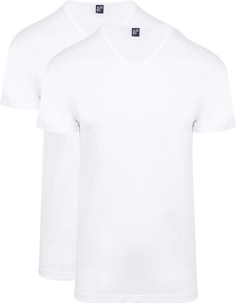 Alan Red Vermont T-shirt V-ringad Vit (2-pack)