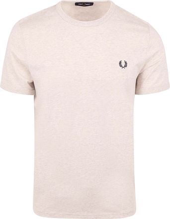 Fred Perry Ringer T-skjorte, Beige X23