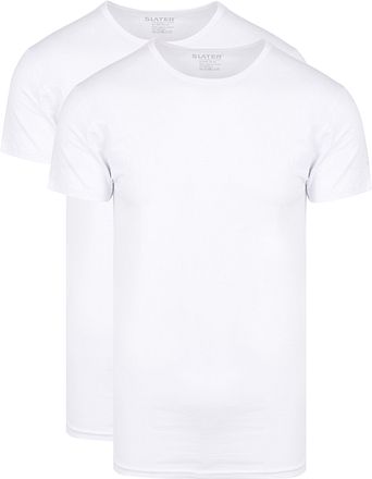 Slater 2-pack Stretch T-shirt Vit