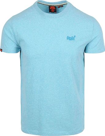 Superdry Klassisk T-skjorte Melange Lyseblå