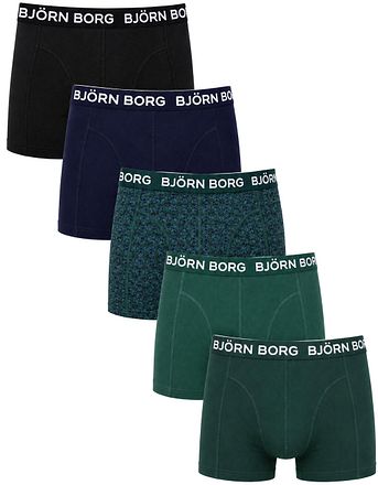 Bjorn Borg Cotton Stretch Boxershorts Green 5-Pack