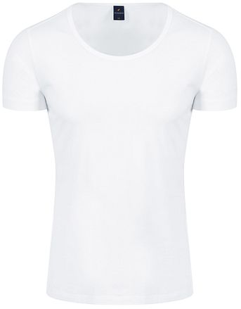 Suitable Otaru T-Shirt Brede Ronde Hals Wit 2-Pack