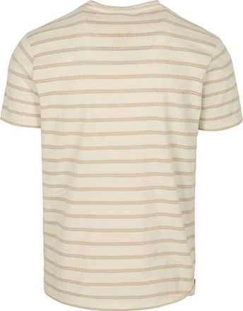 No-Excess T-skjorte med rund hals og jacquard-striper