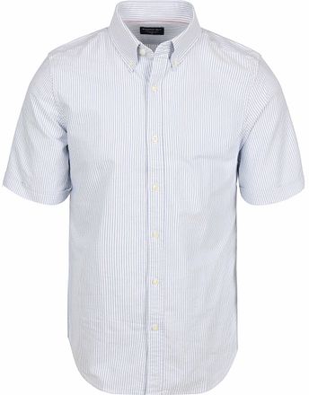 Steppin' Out Short Sleeve Shirt Oxford Yale Stripes Light Blue
