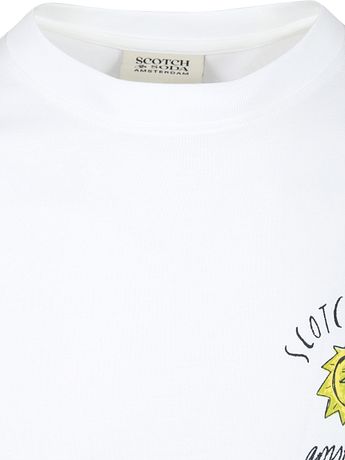Scotch & Soda T-shirt Imprimé Dos Blanc