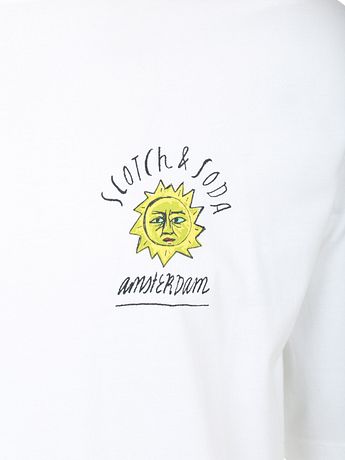 Scotch & Soda T-shirt med Hvidt Tryk på Bagsiden