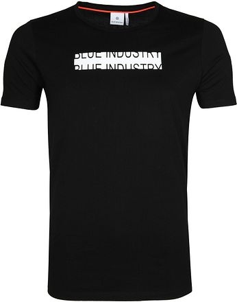 Blue Industry T-skjorte Logo Svart
