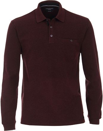 Casa Moda Poloshirt LS Bordeaux Red