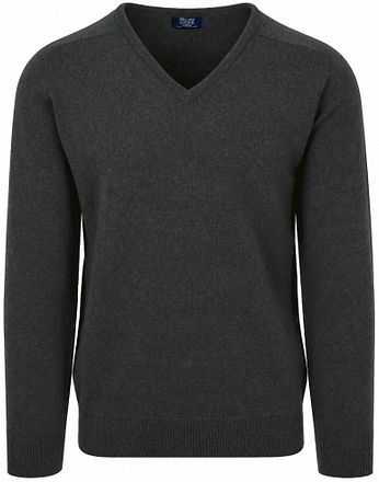 William Lockie V-Neck Lambswool Seaweed