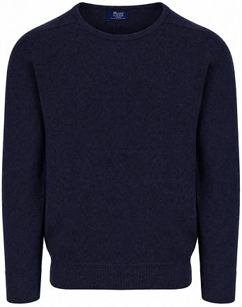 William Lockie Lammeuldstrøje Oxford Blue