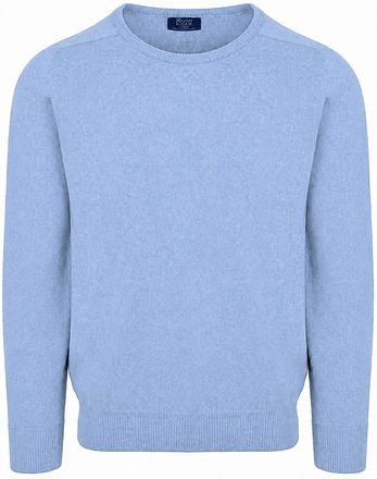 William Lockie Pullover Lammwolle Glacier Blau